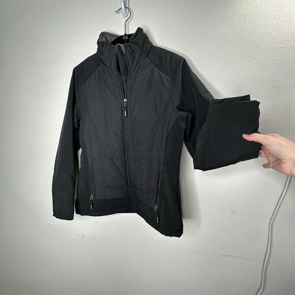 North End Sports Weather Technology Black High Collar Zip Jacket & Pockets S - Picture 5 of 13